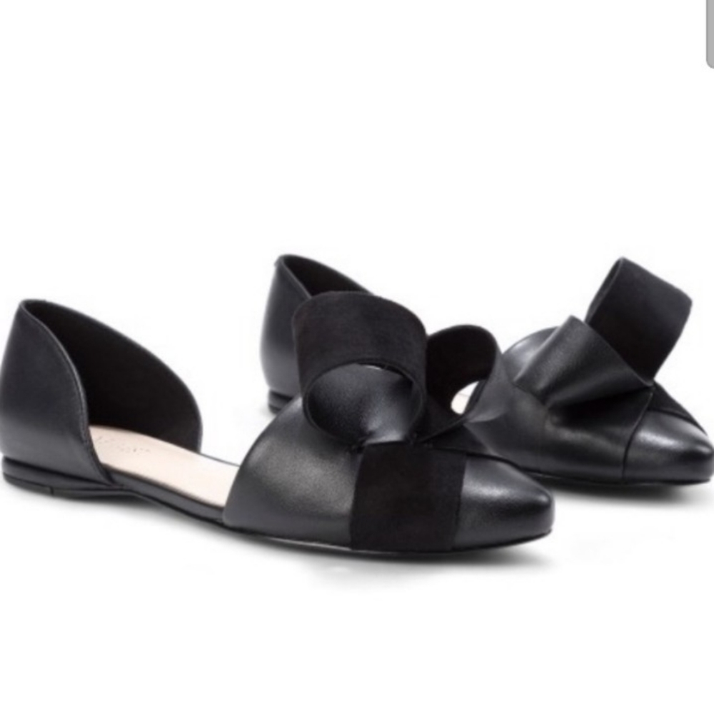 Nine West D'orsay bow flats